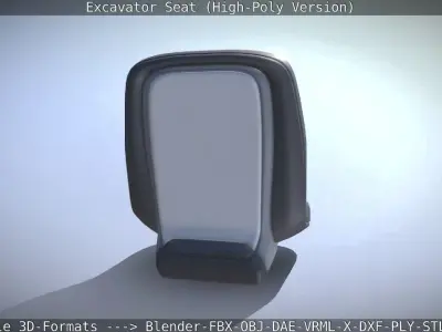 Excavator Seat - High-Poly Version 3D model
