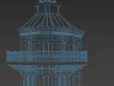 Clock Tower Classic Building Free 3D model