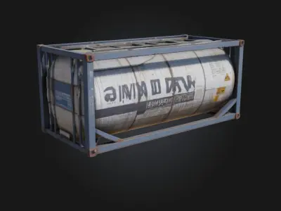 Swan Tank Container Elegance in Industrial Form 3D model