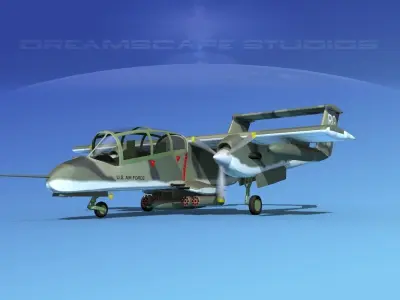 Rockwell OV-10 Bronco USAF 3 3D model