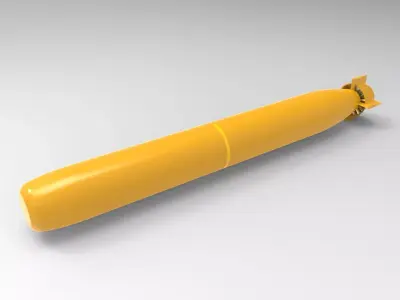 Type 97 light weight torpedo 3D print model
