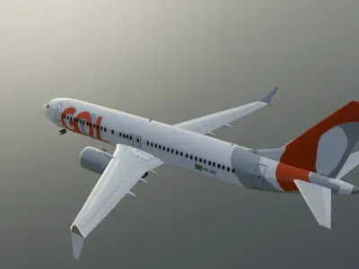 GOL Boeing 737Max 8 low poly 3D Model  Low-poly 3D model