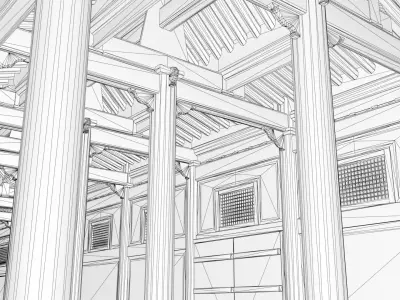 Korea Gyeongbokgung Haenggak Module - Joseon Palace 3D model