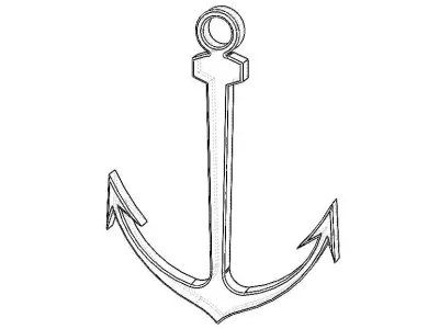 Anchor Green Ship 3D print model