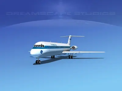 Douglas DC-9-40 Finnair 3D model