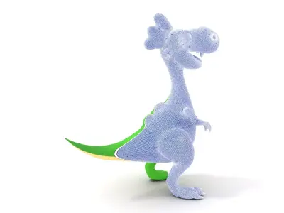 Playful Dinosaur Cartoon model pack Low-poly 3D model