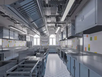 Commercial Kitchen 2 3D model