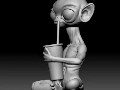 Alien Statue - 0270 3D print model