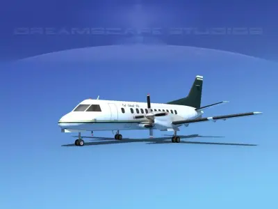 SAAB SF340 Cal Island Air 3D model