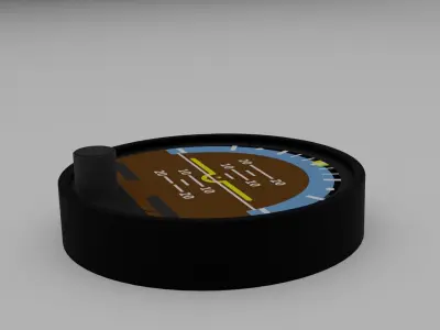 Attitude indicator 3D model
