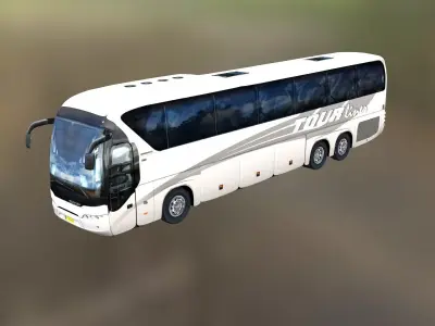 Tour Bus Luxury Passenger Coach Detailed 3D Print Model 3D print model