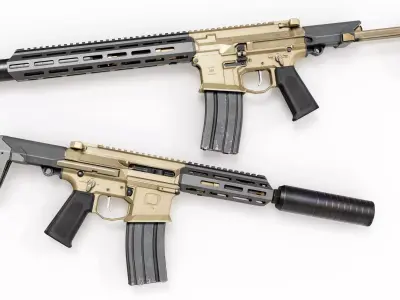 Q Honey Badger Rifle Low-poly 3D model