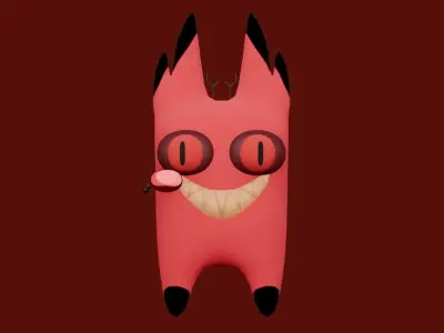 Alastor Cat Meme Free low-poly 3D model