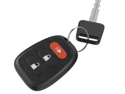 Car Key And Remote Low-poly 3D model