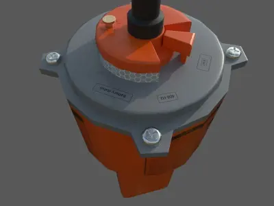 Emergency aircraft radio beacon Low-poly 3D model