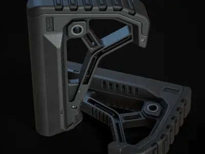 Weapon Stock Low-poly 3D model