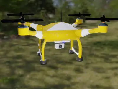 Drone pearl sphere Low-poly 3D model