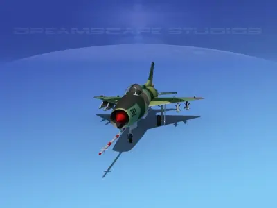 MIG-21 Fishbed V08 3D model