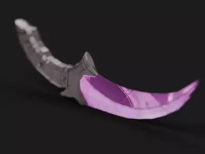 Magical Arcane Jambiya Dagger Low-poly 3D model