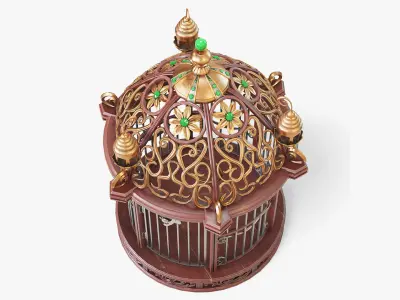 Birdcage Fantasy Low-poly 3D model