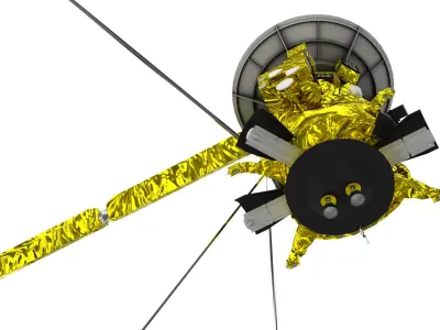 Cassini Huygens Low-poly 3D model