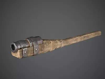 Hand Cannon Medieval Low-poly 3D model
