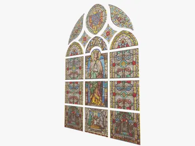 Stained Glass Low-poly 3D model