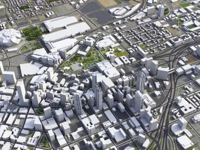 Atlanta Low-poly 3D model