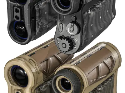 Military Rangefinder Binocular Low-poly 3D model