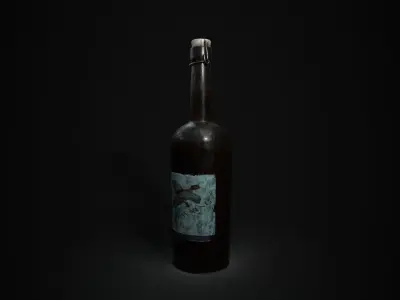 Sebewaing Beer Bottle Low-poly 3D model