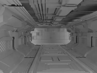 SCI-FI lab 3d model Low-poly 3D model
