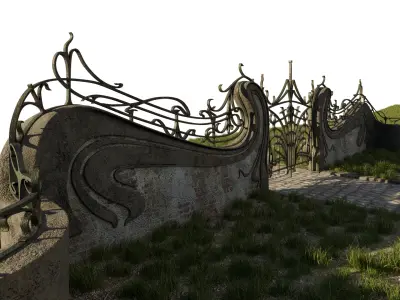 Art Nouveau Gate 3D model