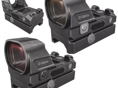 Red Dot Sight Low-poly 3D model