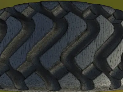 Wheel Loader Tyre High Poly Version 3D model