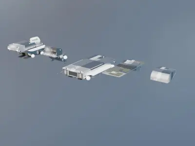 Drone Pack Low-poly 3D model