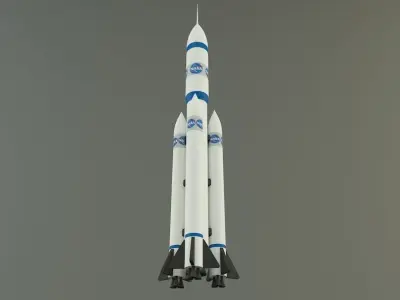space rocket 3D model
