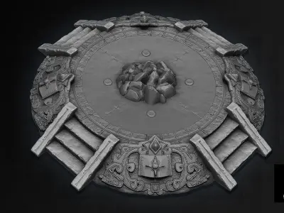 AZTEC PYRAMID ALTAR 3d Model 3D model