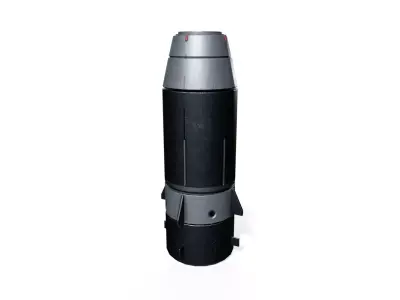 Sci-Fi Rocket 01 - PBR Game Ready Low-poly 3D model