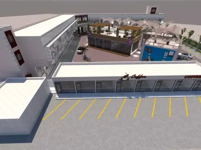 Modern Commercial Building -Aspire Project Exterior Design 3D model