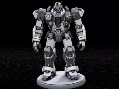 Sci-Fi Mech Robot 3D Printable Model  3D print model