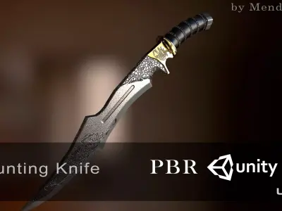 Hunting Knife HQ Free low-poly 3D model