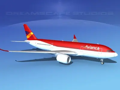 Airbus A350-800 Avianca 3D model