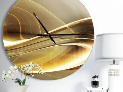 Burnette Elegant Modern Sofa Wall Clock Free 3D model