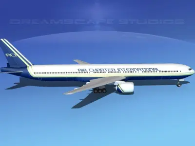 Boeing 777-300 Air Charter Intl 3D model
