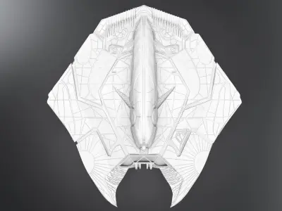 ID4 Alien Attacker Scale model 3D print model
