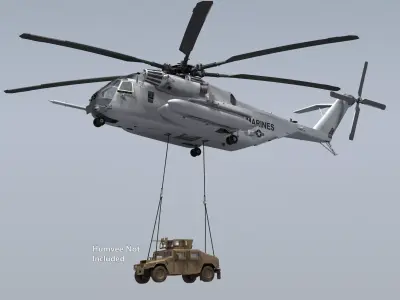 CH-53 Super Stallion Military Helicopter 3D model