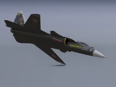 Sukhoi - 47 Berkut Low-poly 3D model