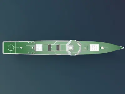 Type 055 destroyers ship 3D model