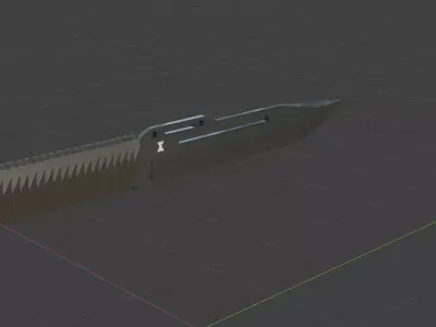 Paracord knife from the game cs go Low-poly 3D model