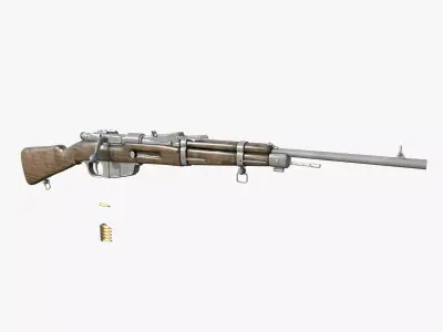 Hunting Rifle-gun model 3d game ready model Low-poly 3D model Low-poly 3D model